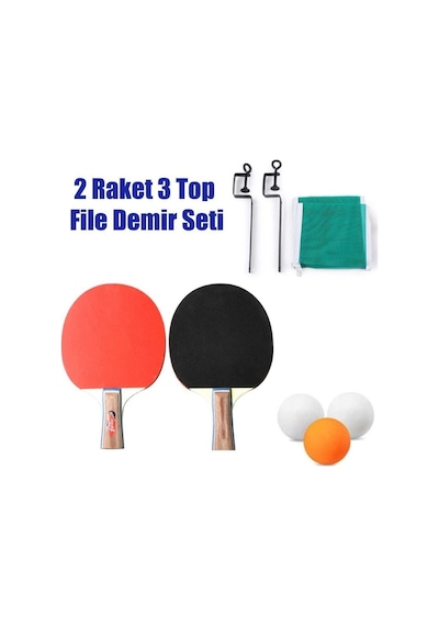 Masa Tenisi Raketi Seti File Demir 2 Raket  3 Top Seti