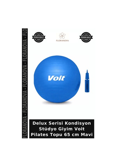Delux Serisi Kondisyon Stüdyo Aksesuar Destegi Voit Pilates Topu 65 Cm Mavi