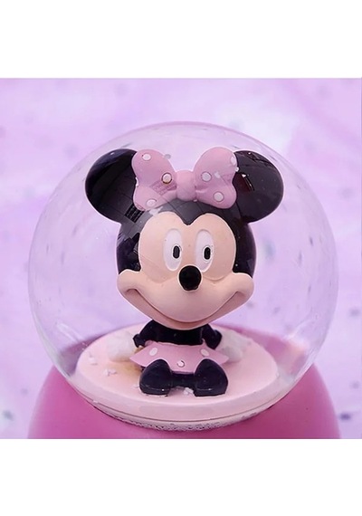 Mickey Mouse Işıklı Müzikli Püskürtmeli Büyük Boy Kar Küresi-Pemb