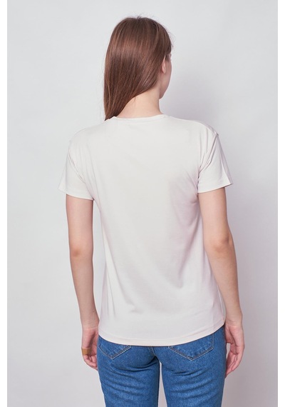 Jument Kadın Sıfır Yaka Kırışmaz Span Karışımlı Şık Kısa Kol Likralı T-shirt Bluz-şampanya Şampanya Jument Kadın Sıfır Yaka Kırışmaz Span Karışımlı Şık Kısa Kol Likralı T-shirt Bluz-şampanya Şampanya