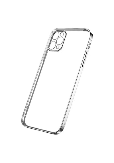 Ally iPhone Uyumlu 12 Pro 6.1 Metal Görünümlü Darbeye Dayanıklı Silikon Kılıf- 5775 Mh-hs9584-2683
