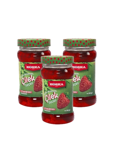 Koska Çilek Reçeli 3 x 380 G