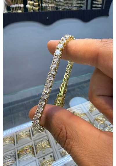 5 Mm Su Yolu Döküm Bileklik Altın