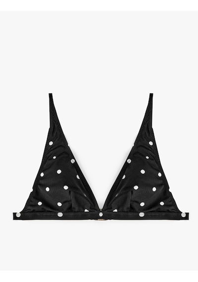 Koton Puantiye Desenli Bralet Bikini Üst Siyah 6sak10138mm