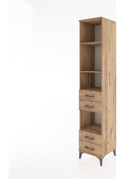 Hyperion Dolap 4 Raflı 4 Çekmeceli 44x44x221 Çam-çam Çam