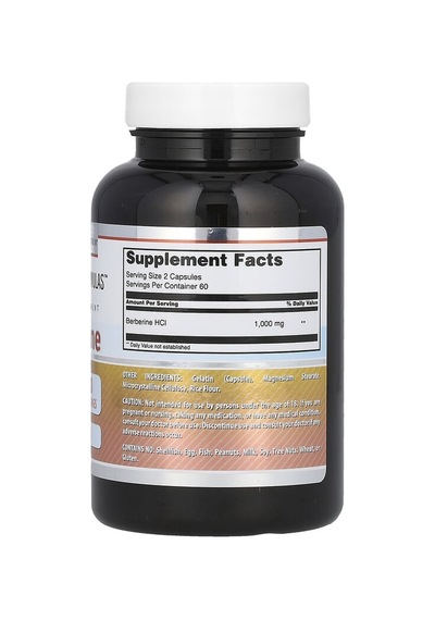 Amazing Nutrition, Berberine, 120 Capsules 500 Mg Per Capsule Aromasız