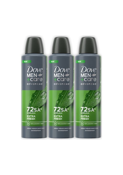 Dove Men +care Advanced Erkek Deodorant 72 Saat Koruma Extra Fresh 150 Ml X3