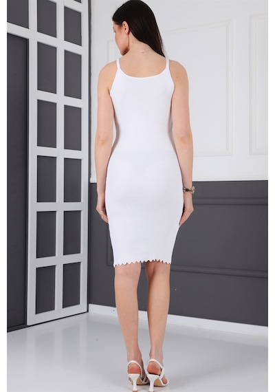 Z2011 Dewberry Bayan Elbise-beyaz Beyaz