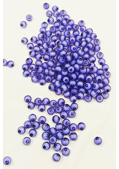 Yuvarlak Boncuk İçten Boncuklu Bileklik Çanta Boncuğu 8 Mm 50 Gr Eflatun - Bnc472