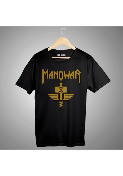 Startmore Manowar Hammer Unisex Tişört Siyah
