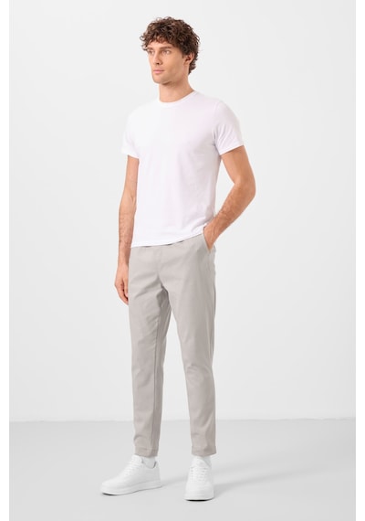 Tommylife Taş Standart Fit Dokuma Hafif Esnek Chino Erkek Pantolon - 82180 Taş