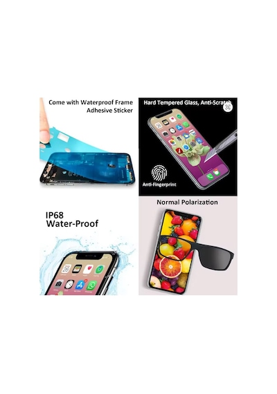Apple iPhone Uyumlu 12 Pro Max A Kalite Ön Lcd Ekran Dokunmatik Sıvı Bandı Kırılmaz Tamir Seti Set