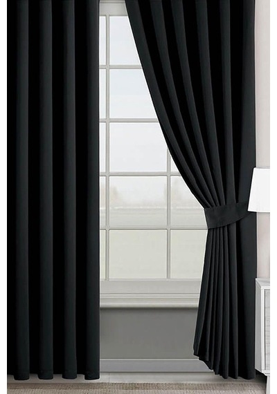 Denge Perde 16308 Siyah Blacout Güneş Geçirmez Karartma Fon Perde Her Ölçü Mevcut En X Boy Ölçüler Siyah 500 X 160 Çok Renkli
