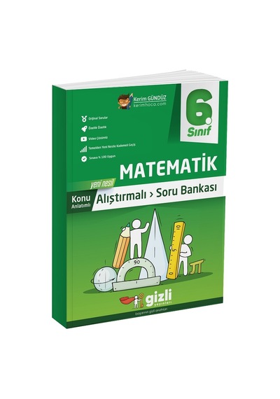 Gizli Yayınları 2025 6. Sınıf Matematik Alıştırmalı Soru Bankası