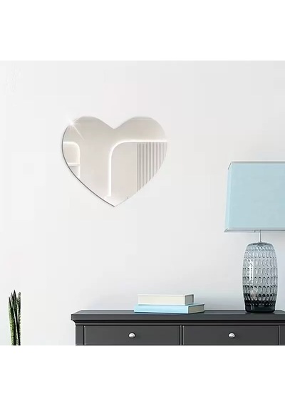 30x30 Cm Kırılmaz Pleksi Dekoratif Duvar Aynası - Modern Organik Form 1. Sınıf Akrilik Ayna Belirtilmemiş