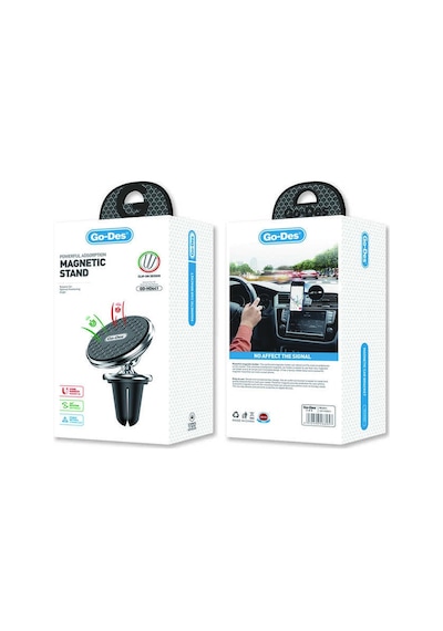 Go Des GD-HD641 Magnetik 360 Derece Oynar Başlıklı Telefon Tutucu Havalandırma Tasarım - ZORE-267369