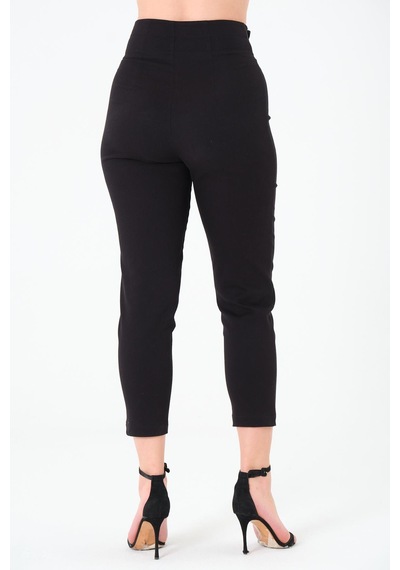 Sortie Collection Pileli Gabardin Pantolon Siyah