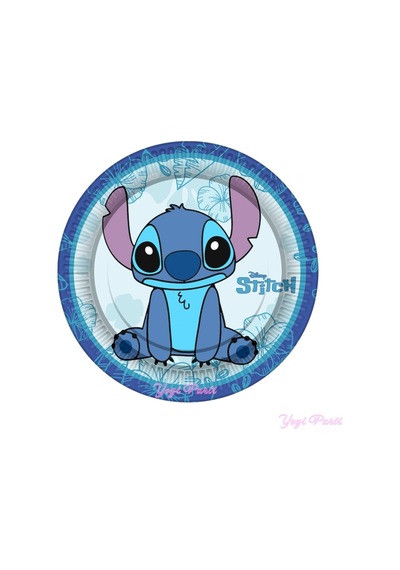 Stitch 8 Kişilik Tabak Bardak Ekonomik Doğum Günü Parti Malzeme Seti Renkli Tüm Yaşlar