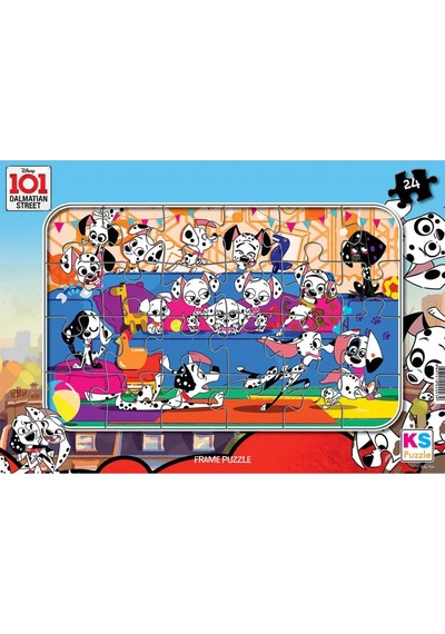 101 Dalmation 24 Parça Frame Puzzle.
