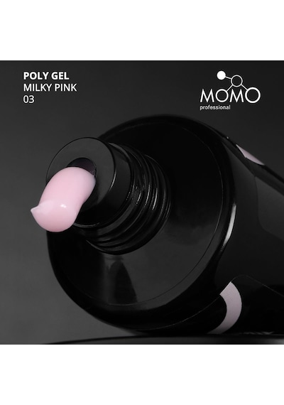 Momo Professional Protez Tırnak İçin Poly Gel Poli Jel No.03 Açık Pembe 30 Gr