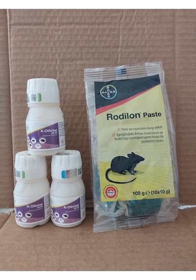 Bayer K Othrin 50 Ml Haşere Ilaci 3 Adet + Rodilon Pasta 100 Gr Fare Zehiri 1 Adet