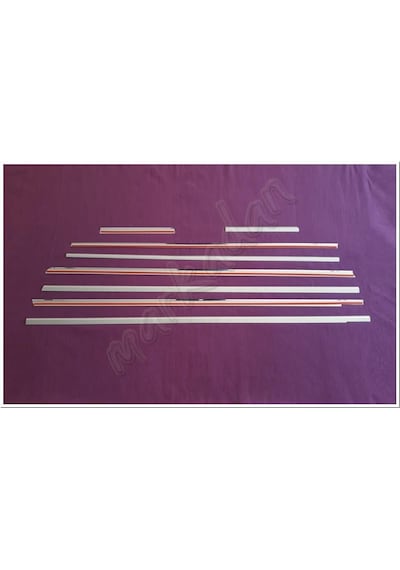 Woc Chrome Mercedes Vito W639 Kısa Şasi Krom Cam Çıtası 2004-2014 8 Parça Paslanmaz Çelik
