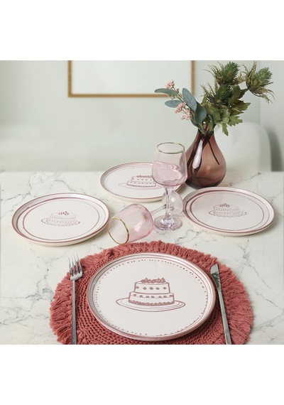 Pink Cake Nordic Pasta Tabağı 22 Cm 4 Adet 22965-66 Çok Renkli