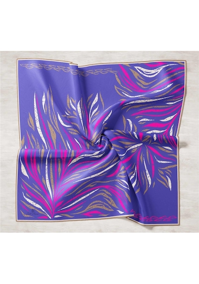 Silk Home Mor-vizon Desenli Tivil İpek Eşarp 11432-15 Çok Renkli