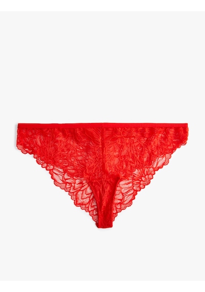 Koton Brazilian Külot Dantelli Kırmızı 4slk30271mk Kırmızı