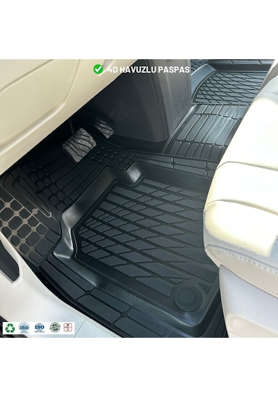 Volkswagen New Beetle 2011 4d Havuzlu Üniversal Yeni Nesil Paspas Siyah Gold Seri