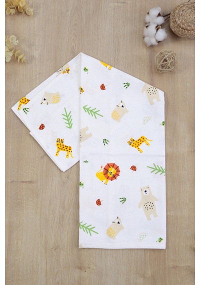 Kız Erkek Bebek Unisex Pazen Kundak Battaniye Stl6843 Beyaz - Fuşya