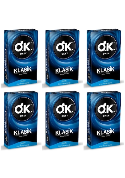 Okey Klasik Prezervatif 10'lu X 6 Paket Kondom
