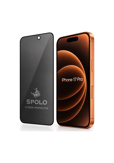 Spolo Apple iPhone Uyumlu  17 Pro Hayalet Ekran Koruyucu Gizlilik Camı Yan Görüş Önleyici