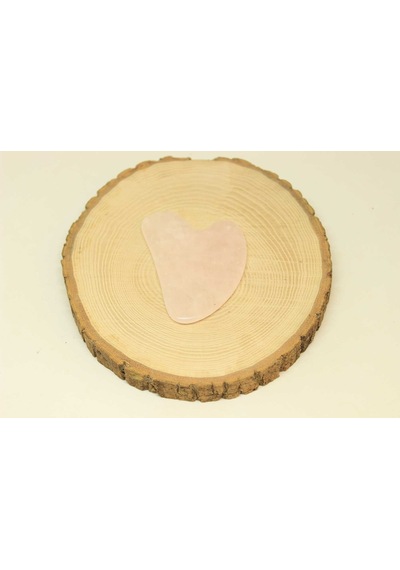 Pembe Kuvars Taşı Gua Sha (Yüz Masaj Taşı)