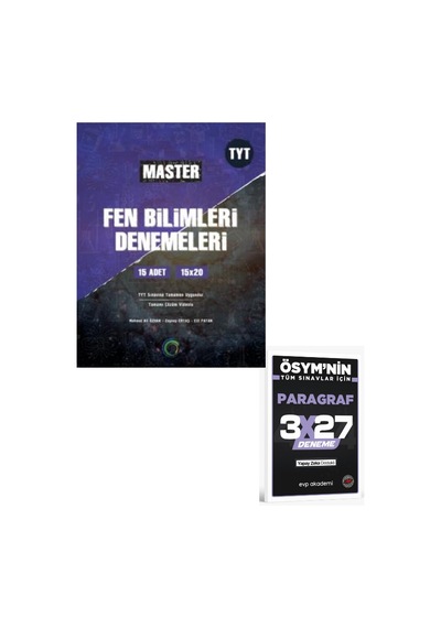 2027 Okyanus 2027 Tyt Fen Bilimleri Master 15 Denemeleri+ Evp Akademi Paragraf