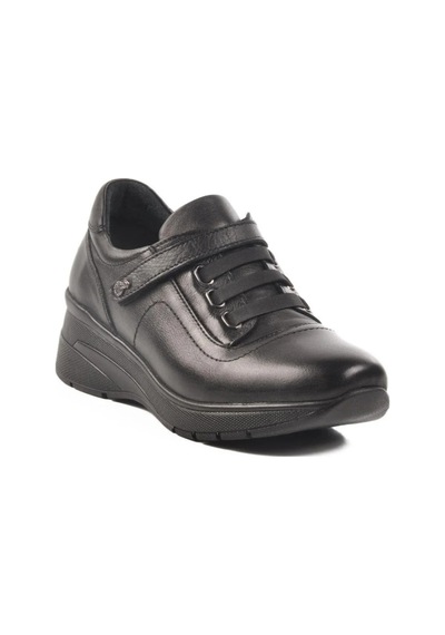 Voyager Z010 Kadın Siyah Deri 36-40 Comfort Ayakkabı Siyah