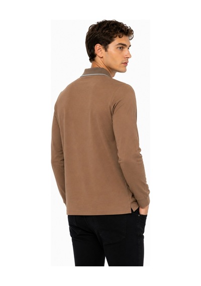 Advante Erkek Mevsimlik Spor Polo V Yaka Sweatshırt Bgl-st05469 A.Kahverengi