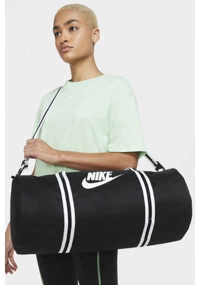 Nike Heritage Duff 30 Lt Unisex 53,5cm X 25,5cm X 25,5cm Günlük Stil Çanta Siyah Siyah