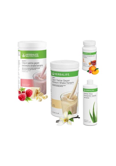 Herbalife Ahududu Shake 1 - Vanilya Shake 1 - Çay Şeftali - Aloe Vera