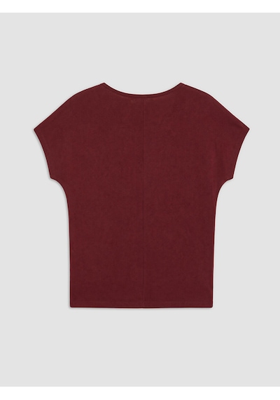 Lcw Everyday Bordo V Yaka Kadın Tişört