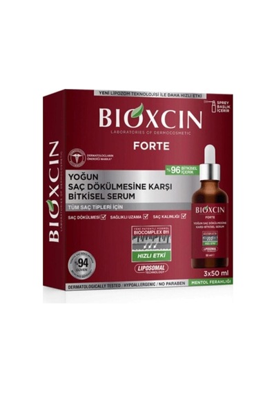 Forte Serum, Saç Dökülmesine Karşı Bitkisel Serum, 3x50 Ml