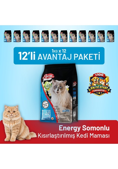 Somonlu Kısırlaştırılmış Kedi Maması - 12 Adet