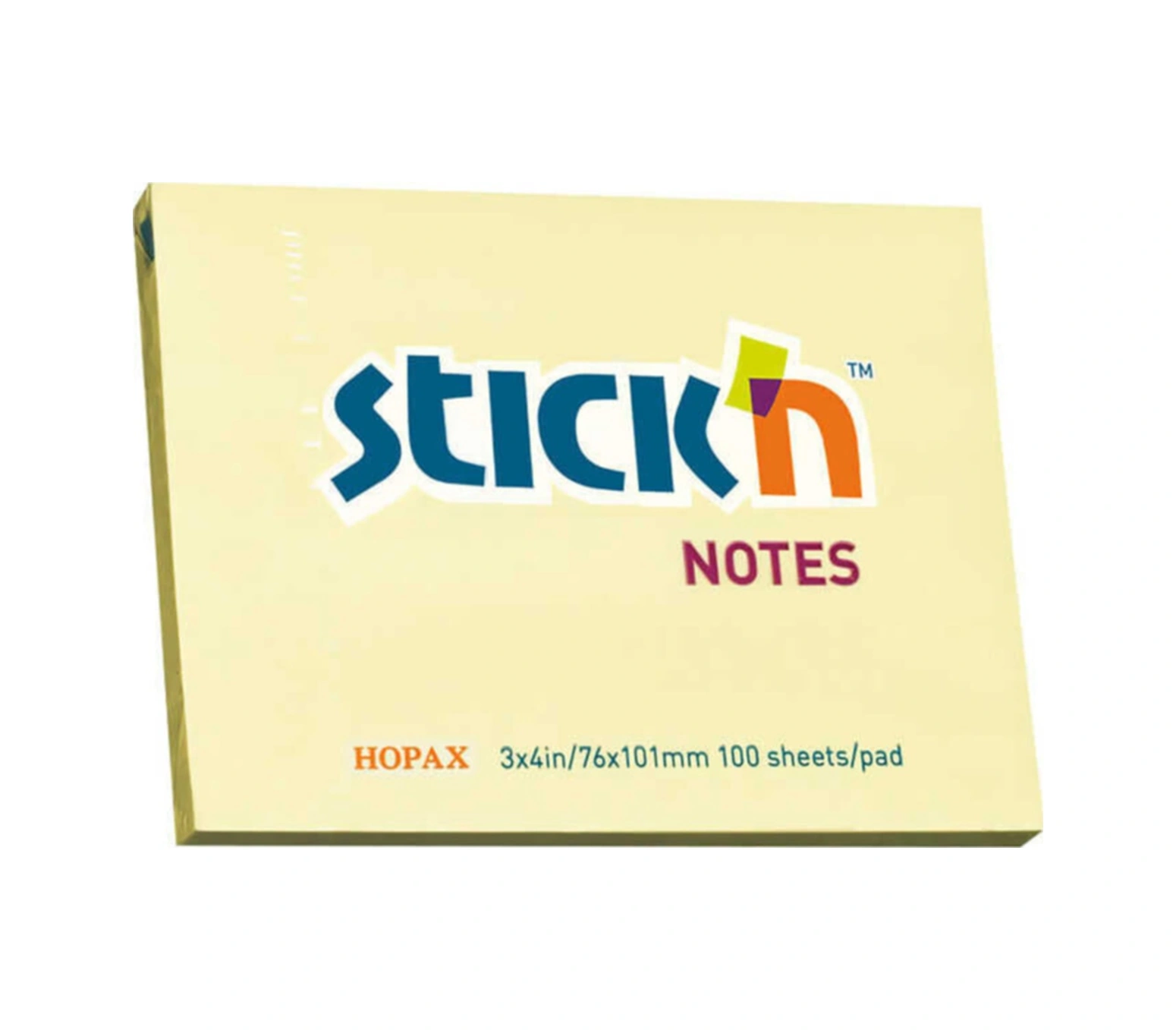 Hopax Stıckn Yapışkanlı Not Kağıdı 100 Yaprak 76x101 Mm Pastel Sarı Karışık