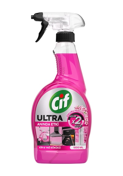 Cif Ultra Anında Etki Sakura Kir & Yağ Sökücü 1 L 5 Adet Diğer