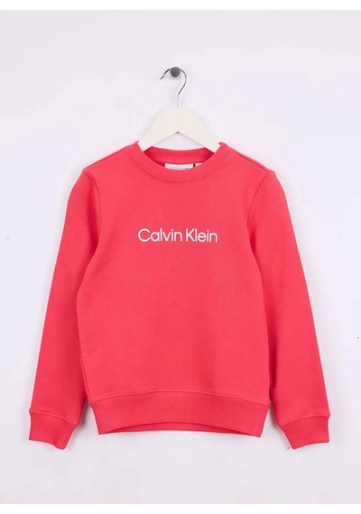 Calvin Klein Inst. Logo Regular Kız Çocuk Sweatshirt Kırmızı