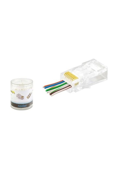 Nodar Nd2407 Cat6 Ez Rj45 Konnektör 100 Adet Plastik Kutu