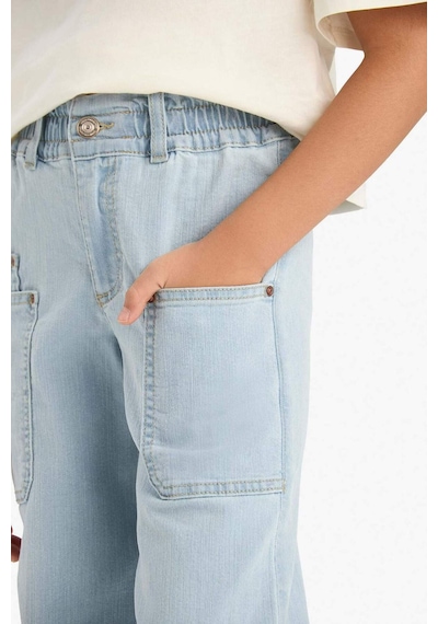 Defacto Paperbag Kargo Geniş Paça Jean Pantolon Kız Çocuk E5883A825AU Mavi Defacto Paperbag Kargo Geniş Paça Jean Pantolon Kız Çocuk E5883A825AU Mavi