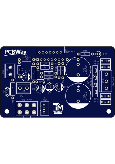 40 Watt Stereo Çift Kanal Class Ab Amfi Devresi Lm1876