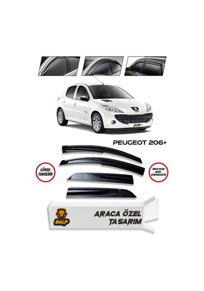 Peugeot 206+ Cam Rüzgarlığı 4lü