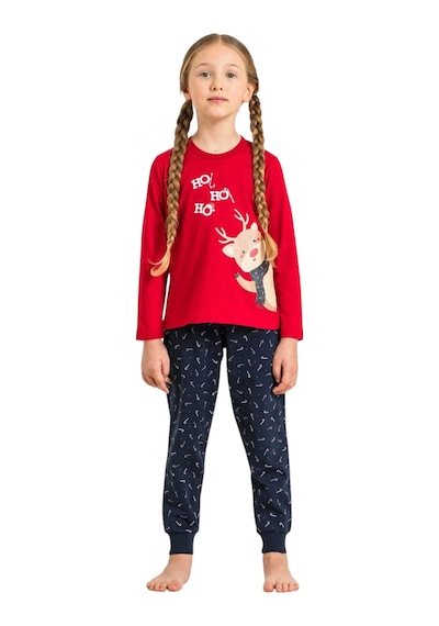 Rolypoly Rp3934c Anne Kız Uzun Kol Pijama Takım Kız Çocuk Kırmızı